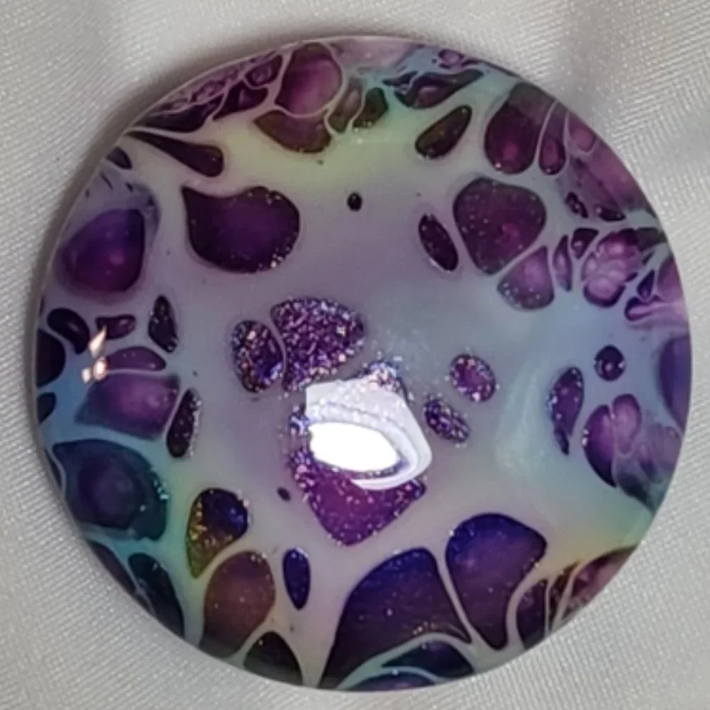 Hand Crafted Cabinet Door Knobs Hand Painted Purple Pink Blue White Wooden